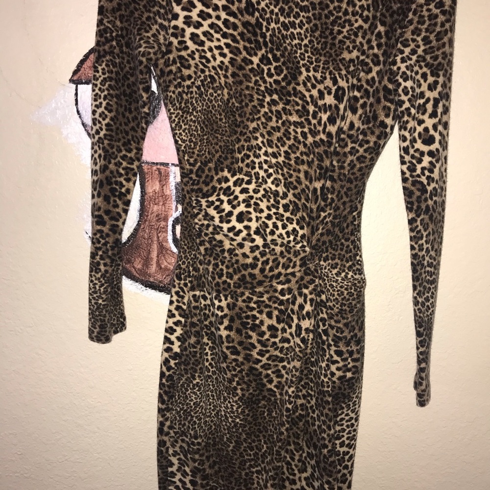 Zip back cheetah print dress